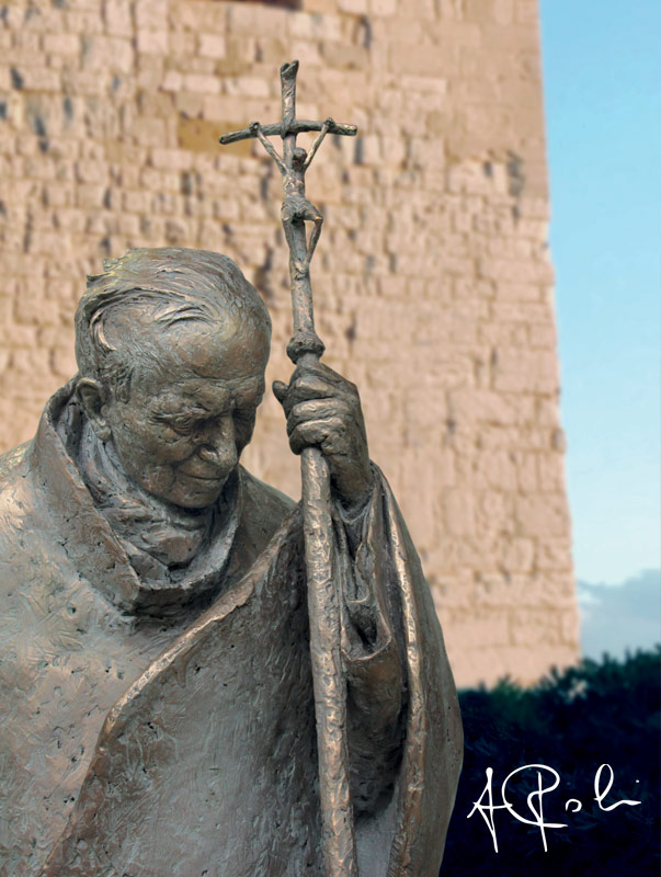 Cattedrale di Ancona - Statua Giovanni Paolo II