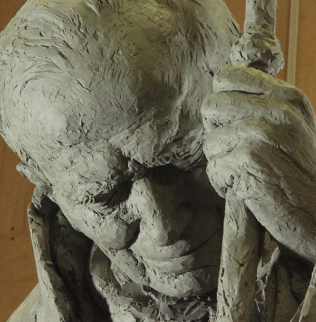 Modello in plastilina - Statua Giovanni Paolo II