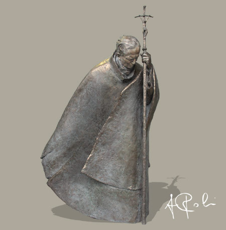 Modello in bronzo - Statua Giovanni Paolo II