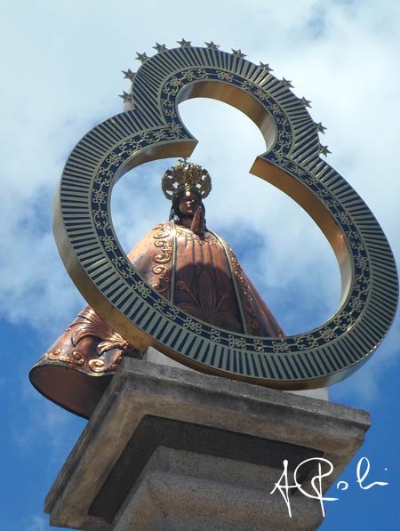 The restored bronze sculpture for the Embassy of Honduras