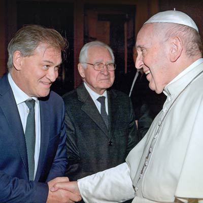 Paolo e Albano Poli incontrano il Santo Padre