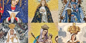 Mosaici realizzati per le ambasciate sud americane nei giardini vaticani