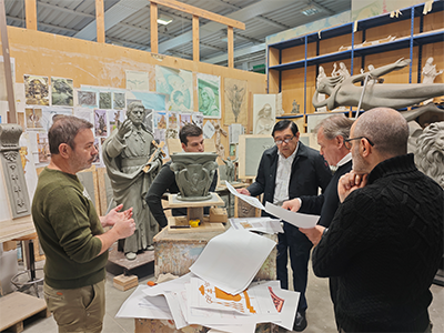Visita del vescovo ausiliario di puebla in atelier